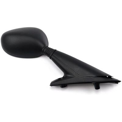 Hert X8 125/200 Motorcycle Mirror - Right Side, Oval Glass, Black Hert X8 125/200 Motorcycle Mirror - Right Side, Oval Glass, Black