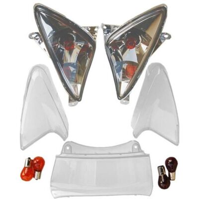 ONE Yamaha TMAX Transparent Signal and Brake Light Kit - Motorcycle Lighting Kit ONE Yamaha TMAX Transparent Signal and Brake Light Kit - Motorcycle Lighting Kit