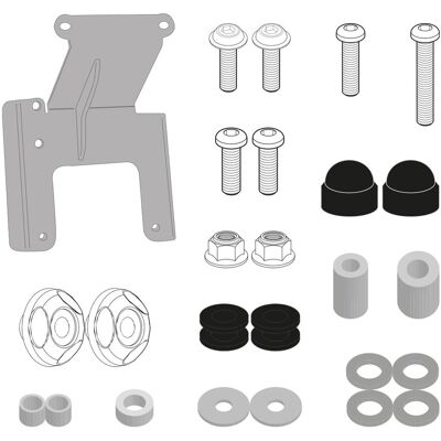 Givi 5147A Windshield Mounting Kit - Windshield Mounting Kit Givi 5147A Windshield Mounting Kit - Windshield Mounting Kit