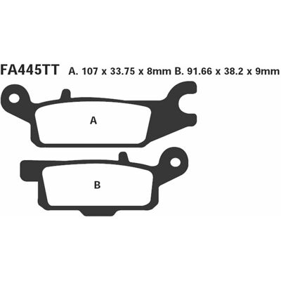 EBC Black Carbon Brake Pads - FA445TT - Brake Pads EBC Black Carbon Brake Pads - FA445TT - Brake Pads