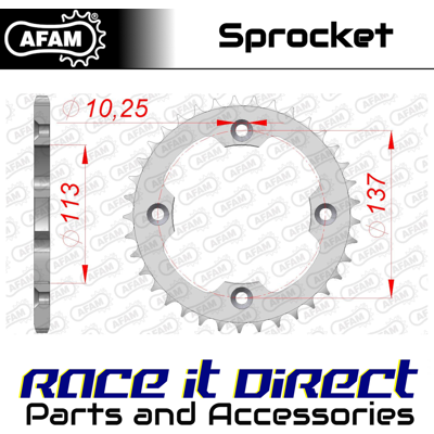 AFAM Steel Standard Rear Sprocket - 520 - Unisex - Motorcycle Part AFAM Steel Standard Rear Sprocket - 520 - Unisex - Motorcycle Part