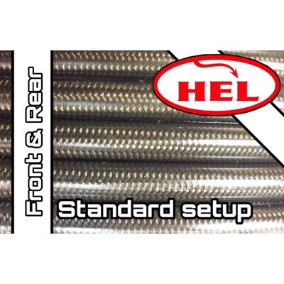 Hel Performance Carbon Aprilia Rsv Mille 1000 05-10 Hel Braided Fr & Rr Brake Hoses Std Setup Hel Performance Carbon Aprilia Rsv Mille 1000 05-10 Hel Braided Fr & Rr Brake Hoses Std Setup