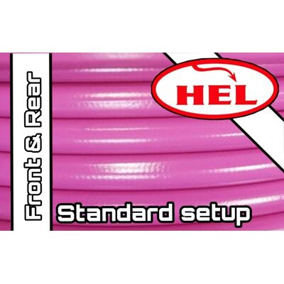 Pink Aprilia Rsv-R Mille 1000 99-00 Hel Braided Fr & Rr Brake Hoses Std Setup Pink Aprilia Rsv-R Mille 1000 99-00 Hel Braided Fr & Rr Brake Hoses Std Setup