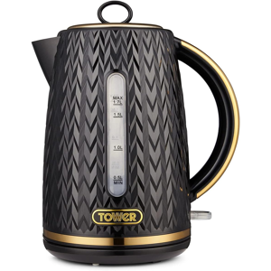 Tower T10052blk Empire 1.7 Litre Kettle With Rapid Boil, Removable Filter, 3000w Tower T10052blk Empire 1.7 Litre Kettle With Rapid Boil, Removable Filter, 3000w