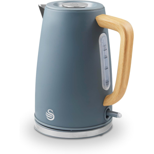 Swan Sk19024gry Fjord Jug Kettle With Rapid Boil, 360 Degree Swivel Base, Wood E Swan Sk19024gry Fjord Jug Kettle With Rapid Boil, 360 Degree Swivel Base, Wood E