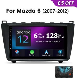 Junsun Dab+ 9\" Android Car Radio Stereo 6+128 For Mazda 6 2007-2012 Gps Sat Nav Carplay Junsun Dab+ 9\" Android Car Radio Stereo 6+128 For Mazda 6 2007-2012 Gps Sat Nav Carplay