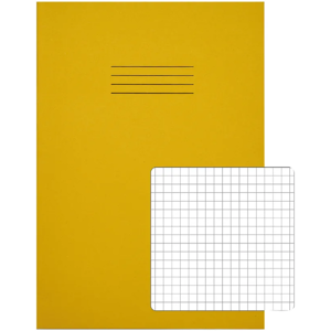Rhino A4 Exercise Books 5mm Square 80 Pages Yellow (Pack Of 50) Vc49676 Rhino A4 Exercise Books 5mm Square 80 Pages Yellow (Pack Of 50) Vc49676