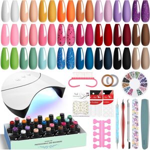 Vanreesa Gel Nail Polish Set With Lamp Starter Kit 24 Colours Gel Nail Kit With Vanreesa Gel Nail Polish Set With Lamp Starter Kit 24 Colours Gel Nail Kit With