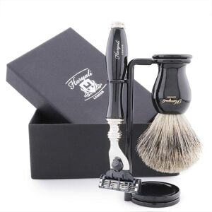 Haryali London Men Classic Shaving Set With Super Badger Hair Shave Brush, 3 Edge Razor & Stand Haryali London Men Classic Shaving Set With Super Badger Hair Shave Brush, 3 Edge Razor & Stand