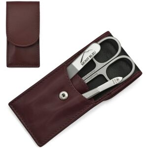 Hans Kniebes Luxury 3-Piece Manicure Set With Nail File Nappa Leather Bordeaux Hans Kniebes Luxury 3-Piece Manicure Set With Nail File Nappa Leather Bordeaux
