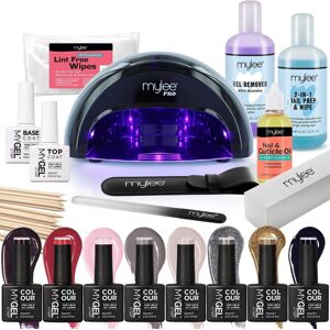 Mylee The Full Works Gel Nail Polish Led Lamp Kit, 8x Mygel Colours, Top & Base Mylee The Full Works Gel Nail Polish Led Lamp Kit, 8x Mygel Colours, Top & Base