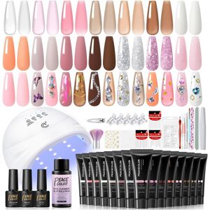 Does Not Apply 40pcs Poly Extension Gel Nail Kit,Gel Nails Starter Kit With U V Lamp 15 Colours Does Not Apply 40pcs Poly Extension Gel Nail Kit,Gel Nails Starter Kit With U V Lamp 15 Colours