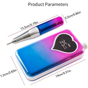 Care+ Sn357g-02 Portable Nail Drill 45w 35000rpm Rechargeable E-File Us Blue Care+ Sn357g-02 Portable Nail Drill 45w 35000rpm Rechargeable E-File Us Blue