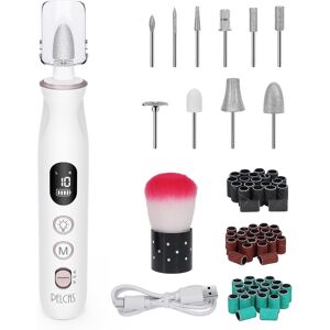 Pelcas Electric Nail File, 10 Speeds Cordless Nail Drill With Lcd Screen, Elect Pelcas Electric Nail File, 10 Speeds Cordless Nail Drill With Lcd Screen, Elect
