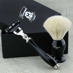 Haryali London® High Quality Two Pieces Men Shaving Kit Safety Razor Badger Brush Home Shave Set Haryali London® High Quality Two Pieces Men Shaving Kit Safety Razor Badger Brush Home Shave Set