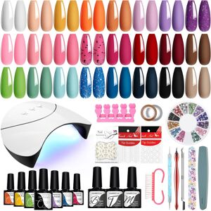 Vanreesa Gel Nail Polish Set With Lamp Starter Kit 24 Colours Gel Nail Kit With Vanreesa Gel Nail Polish Set With Lamp Starter Kit 24 Colours Gel Nail Kit With