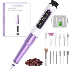 Asimebesty Electric Nail Files 25000rpm, Cordless Nail Drill Kit For Acrylic Nails, 12 In Asimebesty Electric Nail Files 25000rpm, Cordless Nail Drill Kit For Acrylic Nails, 12 In
