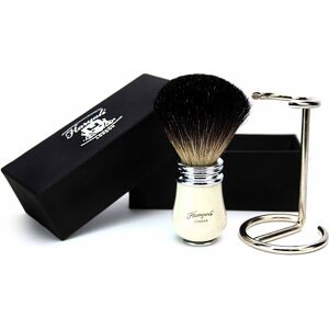Haryali London Pure Black Badger Hair Shaving Brush & Stand Holder With Metal Handle For Men'S Haryali London Pure Black Badger Hair Shaving Brush & Stand Holder With Metal Handle For Men'S