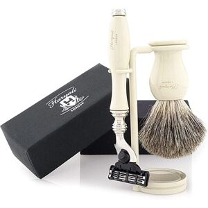 Haryali London Shaving Kit Set - Shaving Brush Badger Hair, 3 Edge Razor & Stand For Mens Shave Haryali London Shaving Kit Set - Shaving Brush Badger Hair, 3 Edge Razor & Stand For Mens Shave
