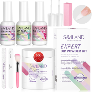 Does Not Apply Dip Powder Nail Kit Starter: 60g/2.1oz Larger Capacity Clear Dip Powder With Dip Does Not Apply Dip Powder Nail Kit Starter: 60g/2.1oz Larger Capacity Clear Dip Powder With Dip