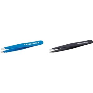 Tweezerman Bahama Blue Stainless Steel Mini Slant Tweezer & Midnight Sky Stainl Tweezerman Bahama Blue Stainless Steel Mini Slant Tweezer & Midnight Sky Stainl