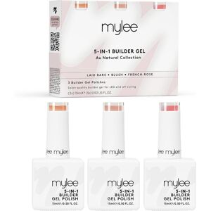 Mylee 5 In 1 Builder Base Strengthening Gel Trio 3x15ml, Uv/led Nail Polish Coa Mylee 5 In 1 Builder Base Strengthening Gel Trio 3x15ml, Uv/led Nail Polish Coa