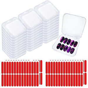 Care+ Press On Nail Box,30 Sets Display Case Artificial Nail Display Storage Box1159 Care+ Press On Nail Box,30 Sets Display Case Artificial Nail Display Storage Box1159