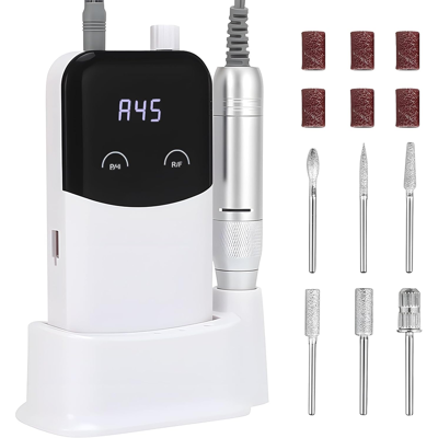 Tsjyrinth Professional Electric Nail File 45000 Rpm Adjustable Speed,Nail Drill Rechargeab Tsjyrinth Professional Electric Nail File 45000 Rpm Adjustable Speed,Nail Drill Rechargeab