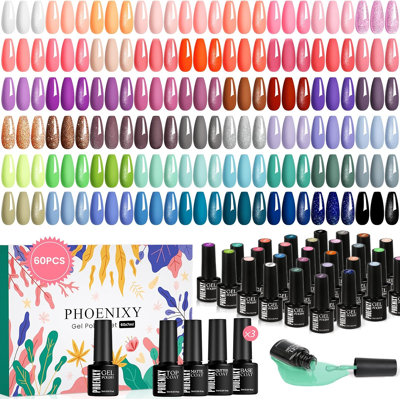 Does Not Apply 60pcs Gel Nail Polish Set, 54 Colours Gel Nail Polish Pink Blue Purple Soak-Off Does Not Apply 60pcs Gel Nail Polish Set, 54 Colours Gel Nail Polish Pink Blue Purple Soak-Off