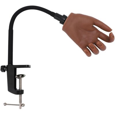 Care+ Brown Practice Hand For Acrylic Nails Silicone Flexible Movable Foldable Na Sg Care+ Brown Practice Hand For Acrylic Nails Silicone Flexible Movable Foldable Na Sg