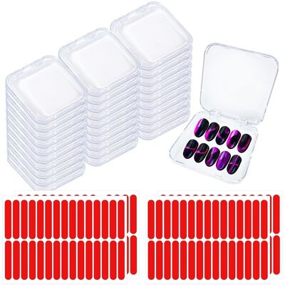 Care+ Press On Nail Box,30 Sets Display Case Artificial Nail Display Storage Box6177 Care+ Press On Nail Box,30 Sets Display Case Artificial Nail Display Storage Box6177