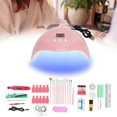 Care+ Nail Art Tool Kit 54w Manicure Light Nail Soak Off Clip Polishing Block Uk Care+ Nail Art Tool Kit 54w Manicure Light Nail Soak Off Clip Polishing Block Uk