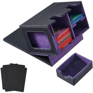 Sodial 2x(Card Deck Box Card Display With Dice Tray Deck Box Deck Box Holding 160+4595 Sodial 2x(Card Deck Box Card Display With Dice Tray Deck Box Deck Box Holding 160+4595