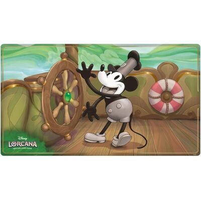 Takara Tomy Disney Lorcana Mickey Mouse Steamboat Pilot Playmat Japan Official Takara Tomy Disney Lorcana Mickey Mouse Steamboat Pilot Playmat Japan Official