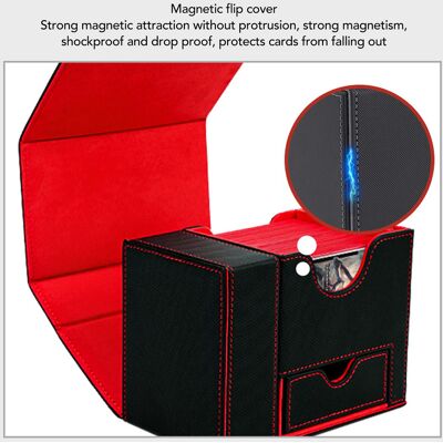 Pu Leather Magnetic Card Storage Organizer Case With Dice Drawer Fits 100 Cards Pu Leather Magnetic Card Storage Organizer Case With Dice Drawer Fits 100 Cards