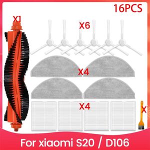 Sodial 3x(For Robot Vacuum S20 / D106 Accessories Main Side Brush Hepa Mop Cloth3298 Sodial 3x(For Robot Vacuum S20 / D106 Accessories Main Side Brush Hepa Mop Cloth3298