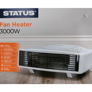 Status Flat Fan Heater 3000w 2 Heat Settings Adjustable Thermostat Fan Only Setting Status Flat Fan Heater 3000w 2 Heat Settings Adjustable Thermostat Fan Only Setting