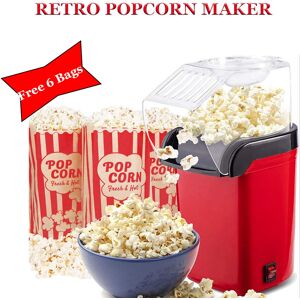Almineez Retro Hot Air Popcorn Maker Electric Popper Machine Fat Free Snack 1200w 6 Bags Almineez Retro Hot Air Popcorn Maker Electric Popper Machine Fat Free Snack 1200w 6 Bags