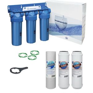 Aquafilter 3 Stage 10\" Water Purifier Softening Filter Kit 3/4\ Aquafilter 3 Stage 10\" Water Purifier Softening Filter Kit 3/4\