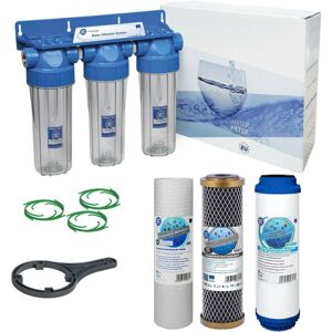 Aquafilter 3 Stage 10\" Water Purifier And Dechlorinator Filter Kit 1/2\ Aquafilter 3 Stage 10\" Water Purifier And Dechlorinator Filter Kit 1/2\