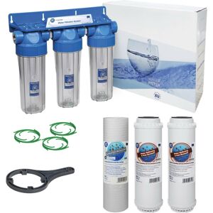 Aquafilter 3 Stage 10\" Water Purifier Softening Filter Kit 3/4\ Aquafilter 3 Stage 10\" Water Purifier Softening Filter Kit 3/4\