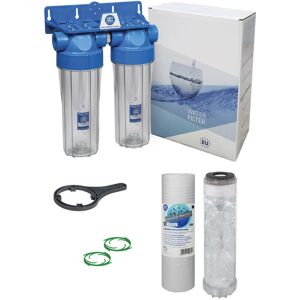 Aquafilter 2 Stage 10\" Water Purifier And Anti-Scale Filter Kit 3/4\ Aquafilter 2 Stage 10\" Water Purifier And Anti-Scale Filter Kit 3/4\