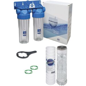 Aquafilter 2 Stage 10\" Water Purifier And Anti-Scale Filter Kit 3/4\ Aquafilter 2 Stage 10\" Water Purifier And Anti-Scale Filter Kit 3/4\