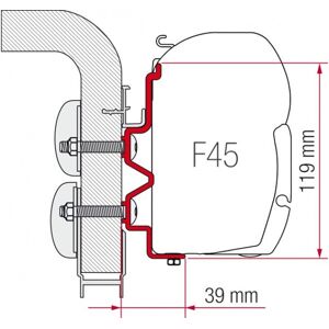 Fiamma Motorhome F45 Adapter Kit Hymercamp 450 Awning Fitting Rail - 98655-275 Fiamma Motorhome F45 Adapter Kit Hymercamp 450 Awning Fitting Rail - 98655-275