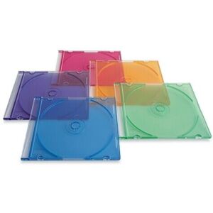 Uc Media 50 X Multiple Coloured Cd/dvd 5.2 Mm Slim Case Assorted Cases Spine For Any Disc Uc Media 50 X Multiple Coloured Cd/dvd 5.2 Mm Slim Case Assorted Cases Spine For Any Disc