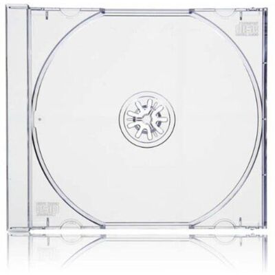 Uc Media 100 X Single CD Jewel Case - Clear Tray & Spine - Holds 1 Disc Uc Media 100 X Single CD Jewel Case - Clear Tray & Spine - Holds 1 Disc