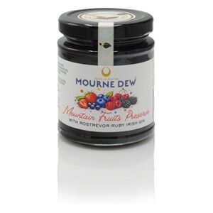 Mourne Dew Distillery Mountain Fruits Preserve With Rostrevor Ruby Irish Gin 240g Mourne Dew Distillery Mountain Fruits Preserve With Rostrevor Ruby Irish Gin 240g