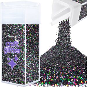 Hemway Craft Glitter Shaker 130g / 4.6oz Black Holographic Epoxy Resin, DIY, Tumbler, Decoration Hemway Craft Glitter Shaker 130g / 4.6oz Black Holographic Epoxy Resin, DIY, Tumbler, Decoration