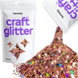 Hemway Multi-Size Craft Glitter 100g / 3.5oz Rose Gold Holographic Epoxy Resin, DIY, Tumbler, Decoration Hemway Multi-Size Craft Glitter 100g / 3.5oz Rose Gold Holographic Epoxy Resin, DIY, Tumbler, Decoration