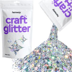 Hemway Multi-Size Craft Glitter 100g / 3.5oz Silver Holographic Epoxy Resin, DIY, Tumbler, Decoration Hemway Multi-Size Craft Glitter 100g / 3.5oz Silver Holographic Epoxy Resin, DIY, Tumbler, Decoration